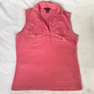 Sleeveless tommy hilfigure shirt m
